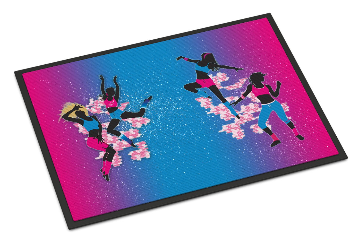 Hip Hop in Pink Blue Indoor or Outdoor Mat 24x36 BB5373JMAT by Caroline's Treasures