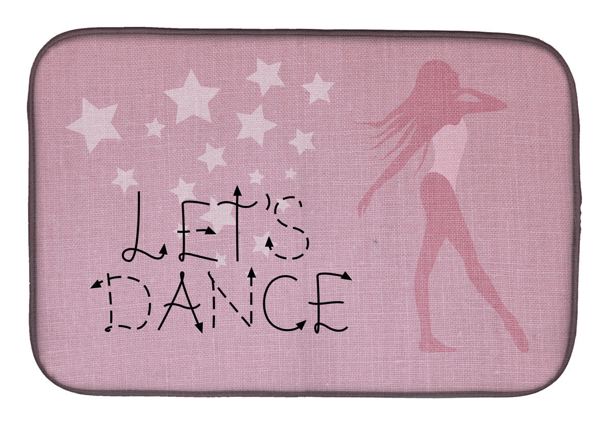 Let&#39;s Dance Linen Pink Dish Drying Mat BB5375DDM  the-store.com.