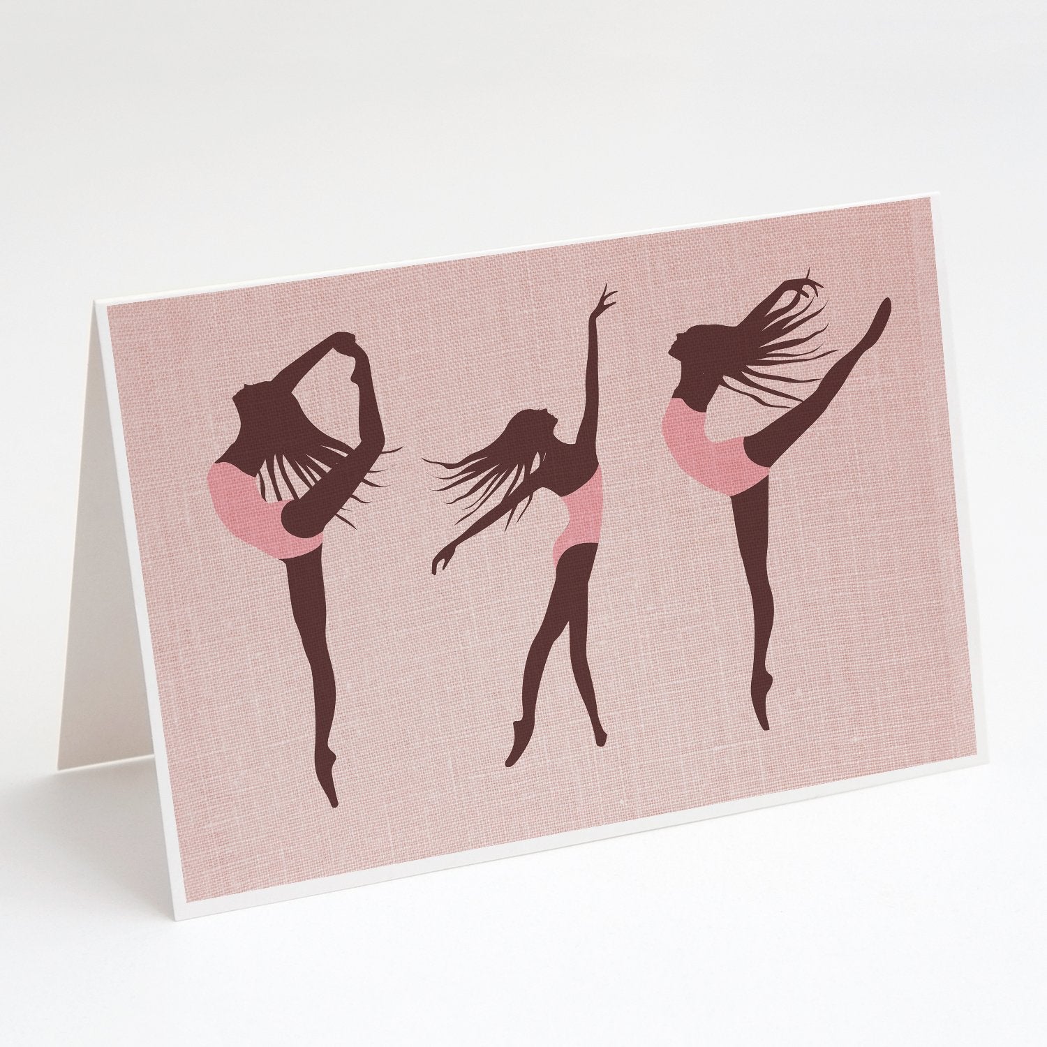 Buy this Dancers Linen Pink Greeting Cards and Envelopes Pack of 8