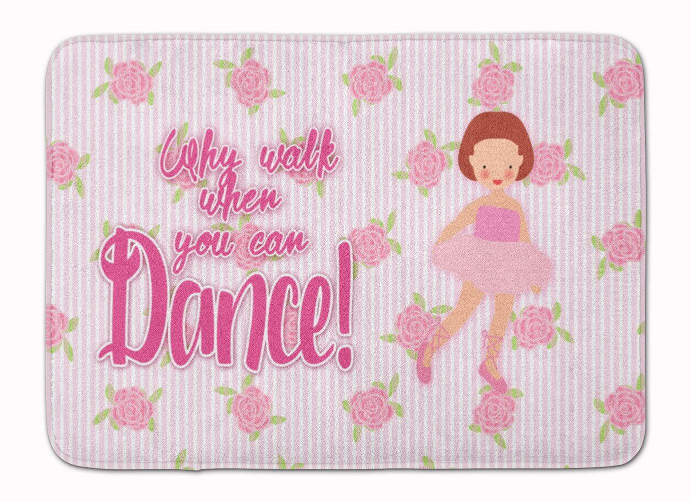 Ballet Red Short Hair Machine Washable Memory Foam Mat BB5383RUG - the-store.com