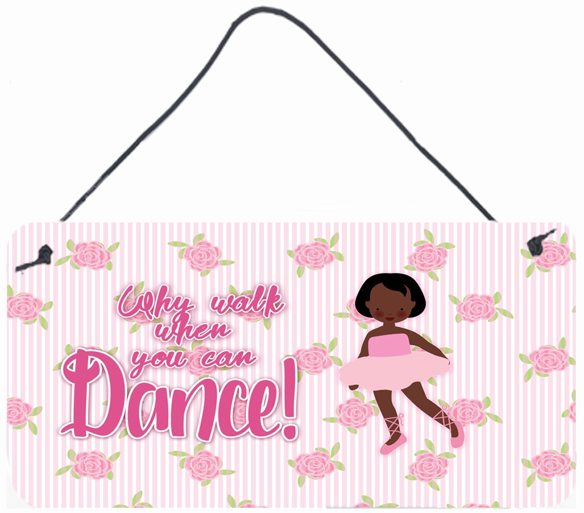 Ballet African American Short Hair Wall or Door Hanging Prints BB5384DS812 by Caroline&#39;s Treasures