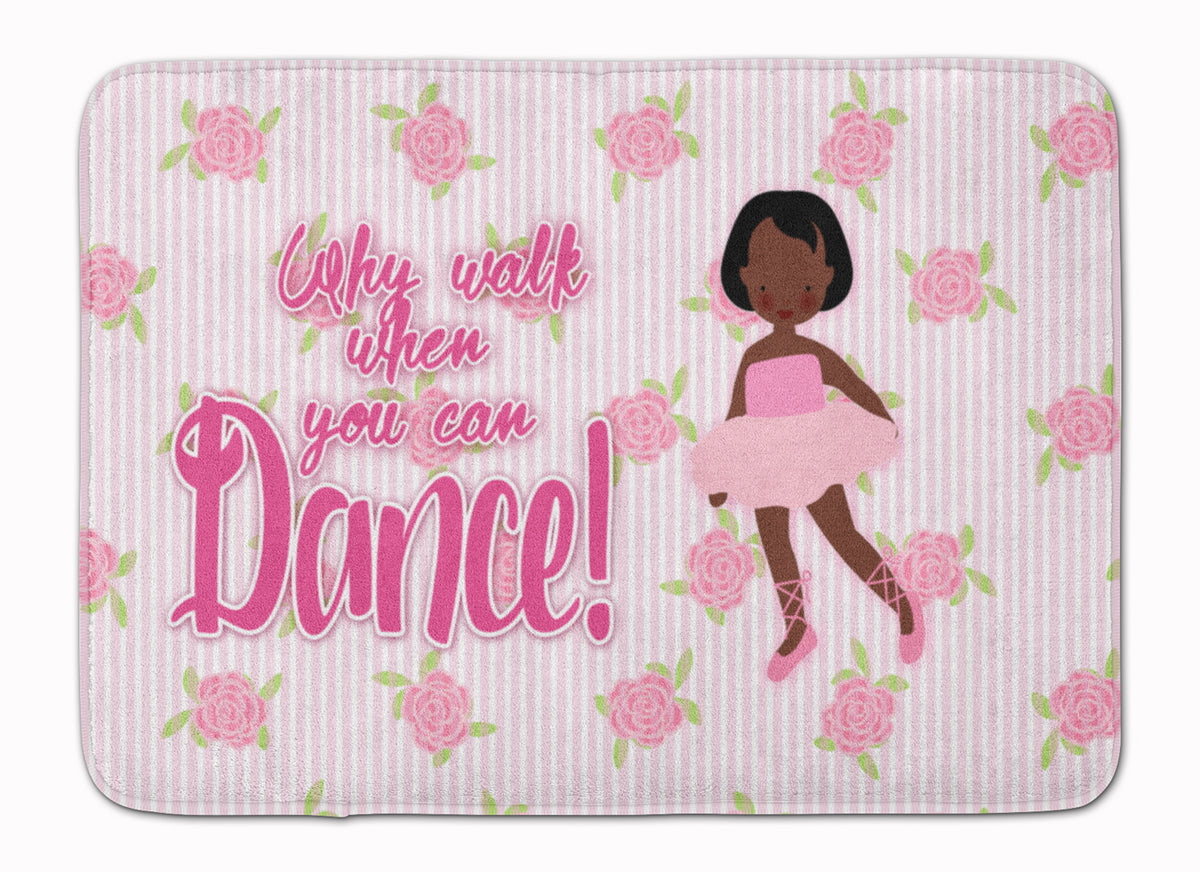 Ballet African American Short Hair Machine Washable Memory Foam Mat BB5384RUG - the-store.com