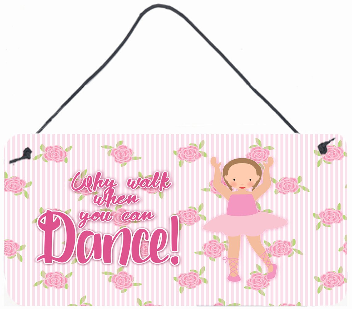 Ballet Brown Short Hair Wall or Door Hanging Prints BB5385DS812 by Caroline's Treasures