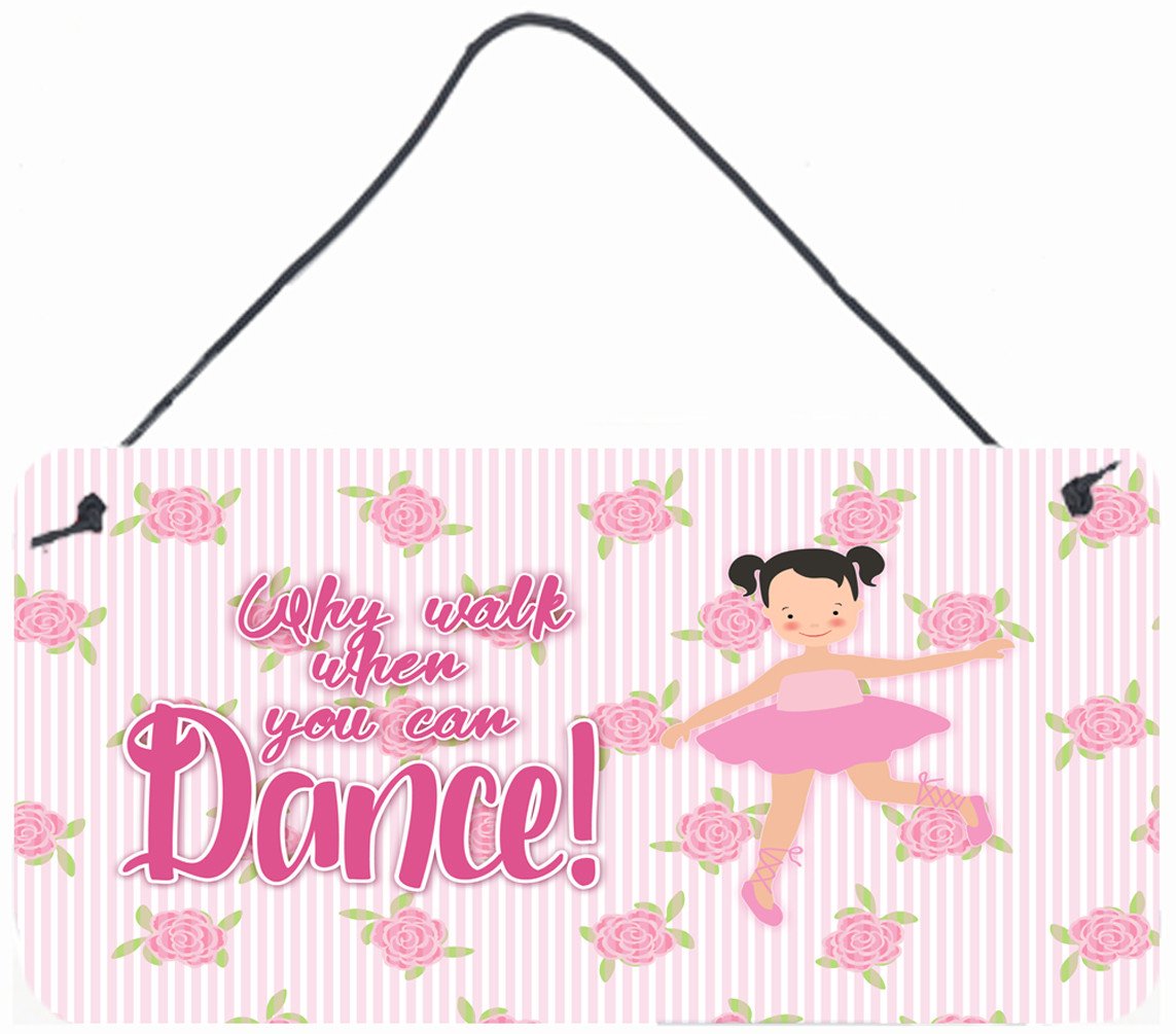 Ballet Pigtails Wall or Door Hanging Prints BB5386DS812 by Caroline's Treasures