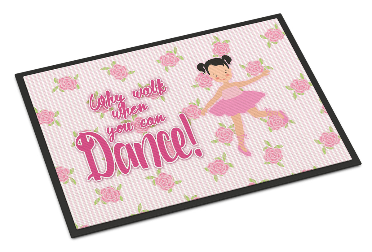 Ballet Pigtails Indoor or Outdoor Mat 18x27 BB5386MAT - the-store.com