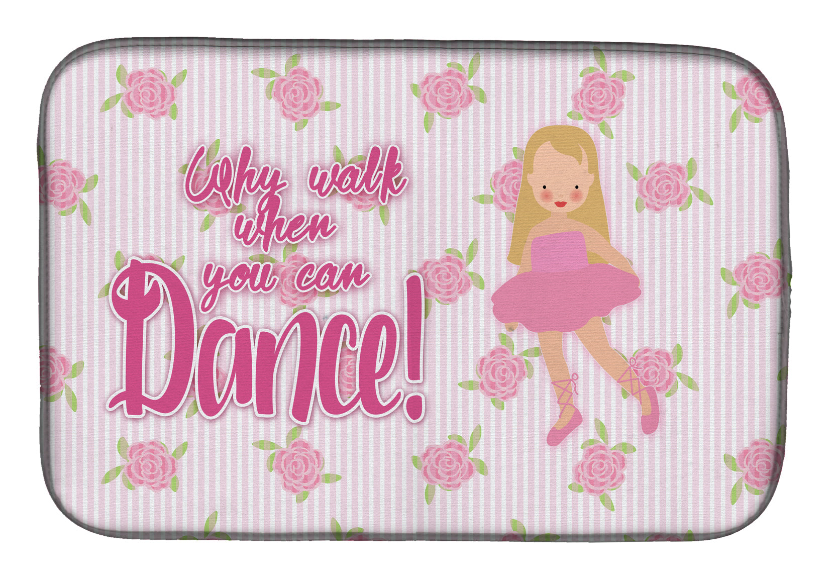 Ballet Long Blonde Hair Dish Drying Mat BB5387DDM  the-store.com.