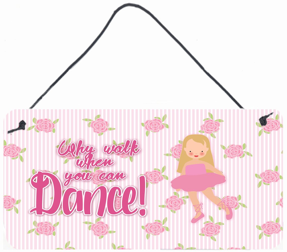 Ballet Long Blonde Hair Wall or Door Hanging Prints BB5387DS812 by Caroline's Treasures