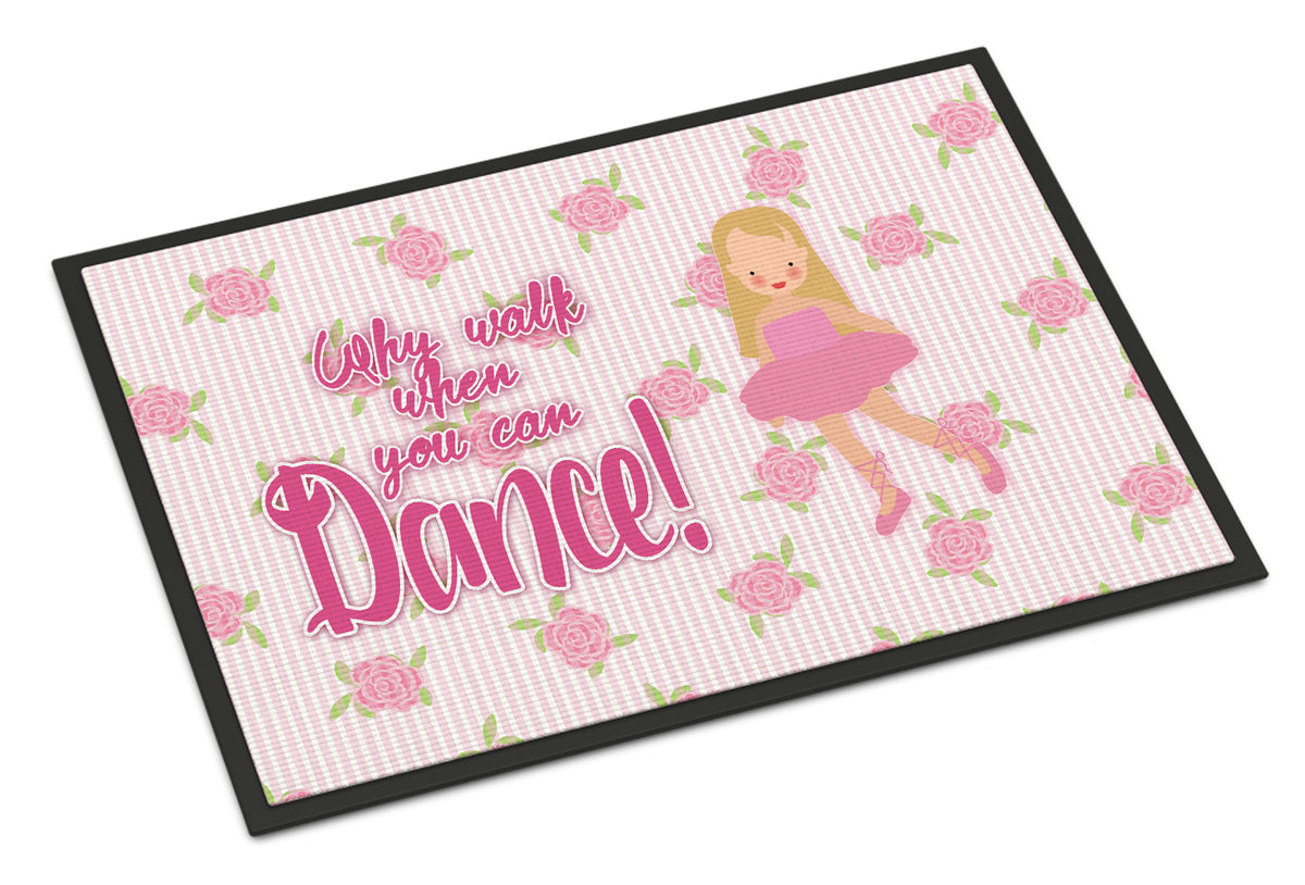 Ballet Long Blonde Hair Indoor or Outdoor Mat 18x27 BB5387MAT - the-store.com