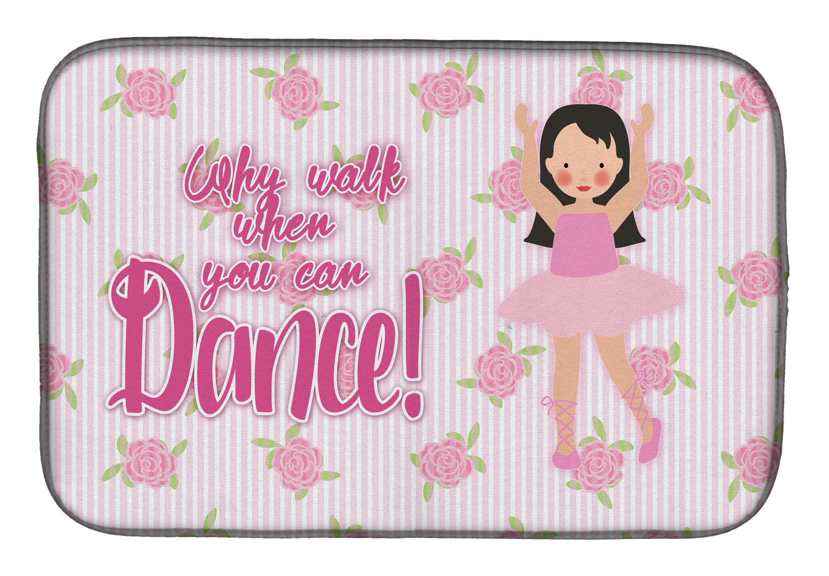 Ballet Long Dark Hair Dish Drying Mat BB5388DDM  the-store.com.