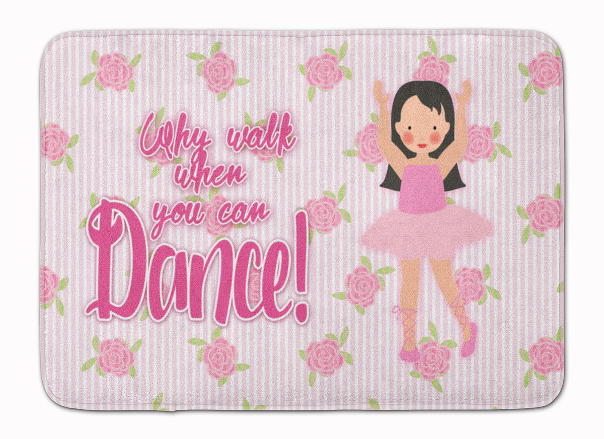 Ballet Long Dark Hair Machine Washable Memory Foam Mat BB5388RUG - the-store.com