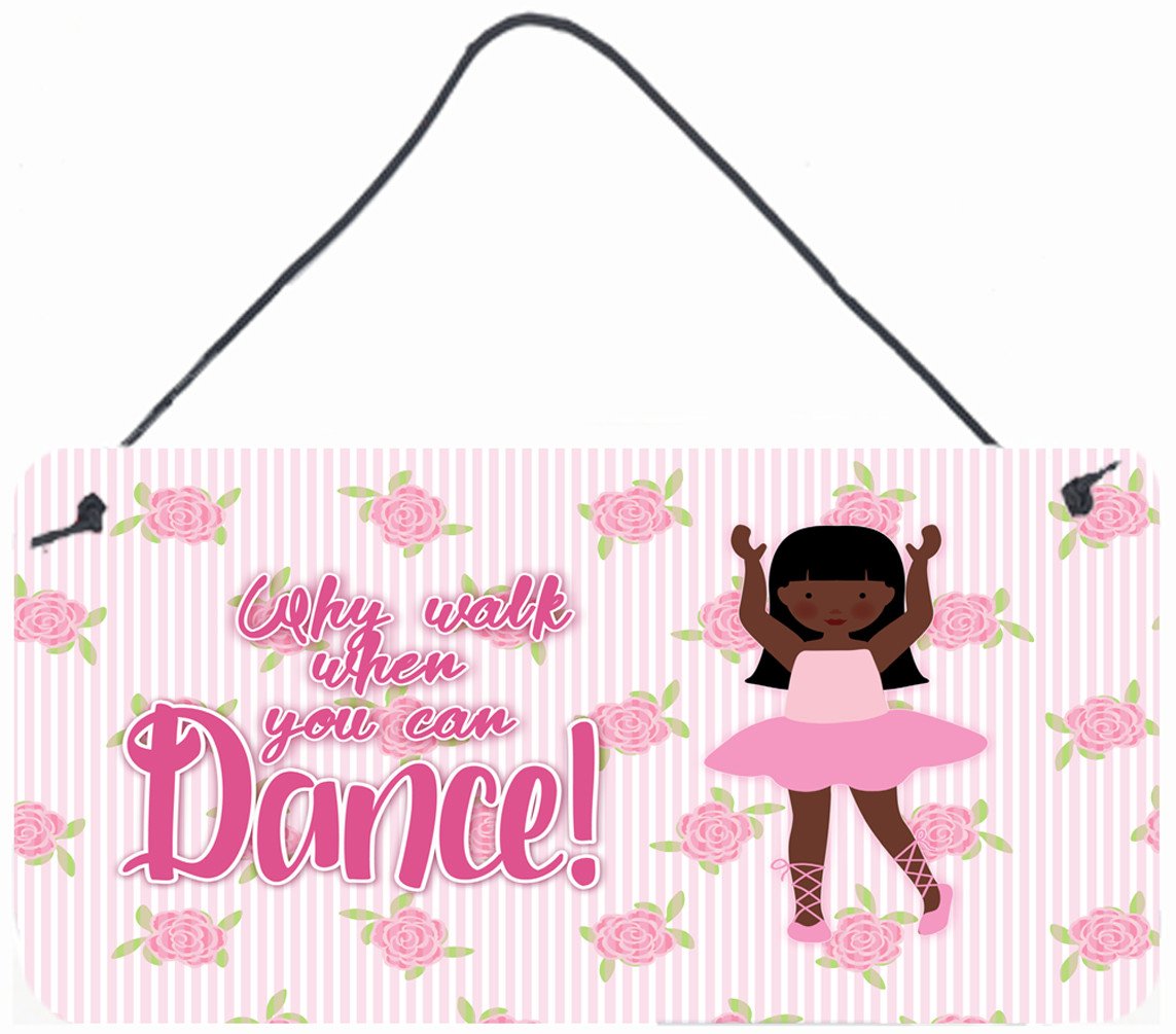 Ballet Long Hair African American Wall or Door Hanging Prints BB5389DS812 by Caroline's Treasures