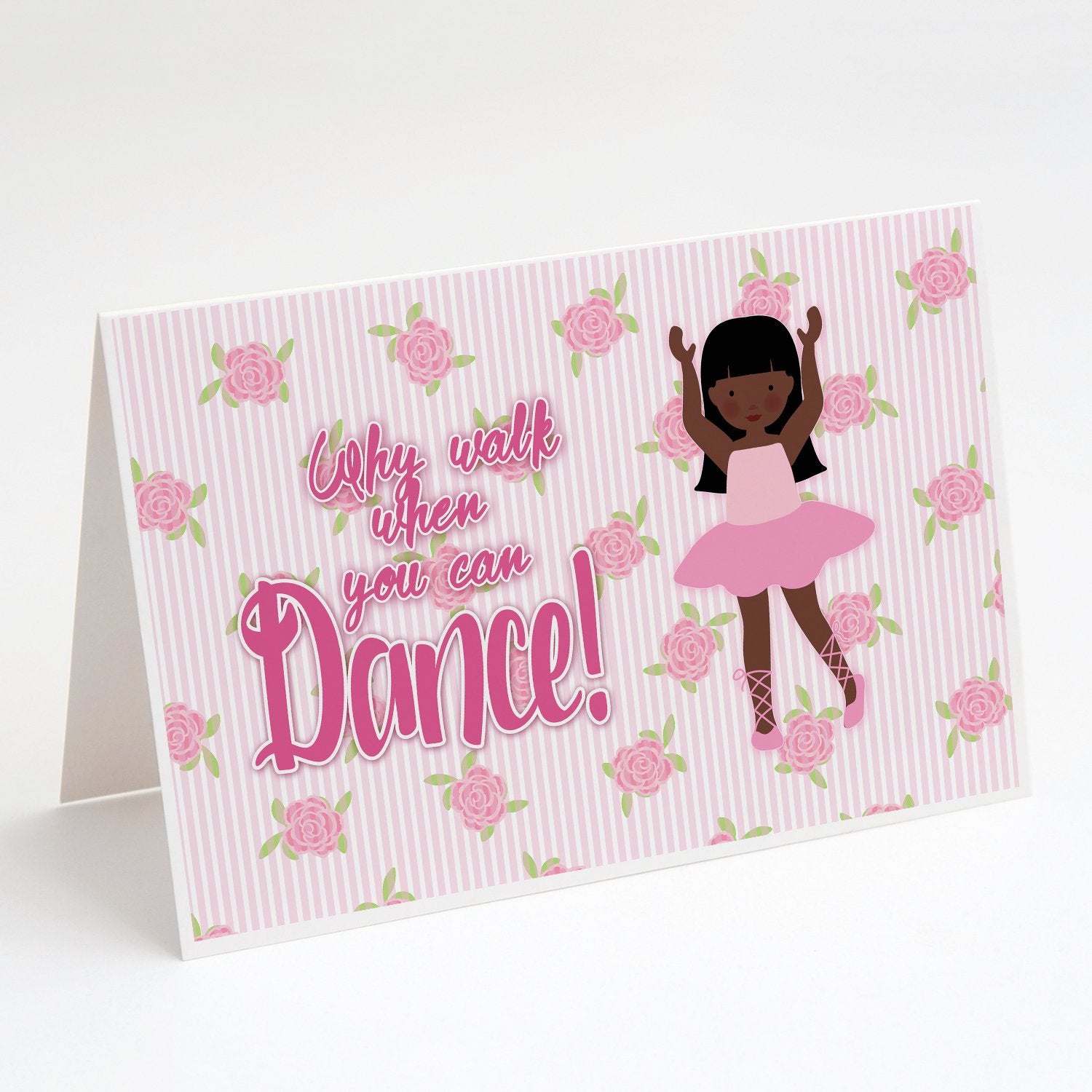 Buy this Ballet Long Hair African American Greeting Cards and Envelopes Pack of 8