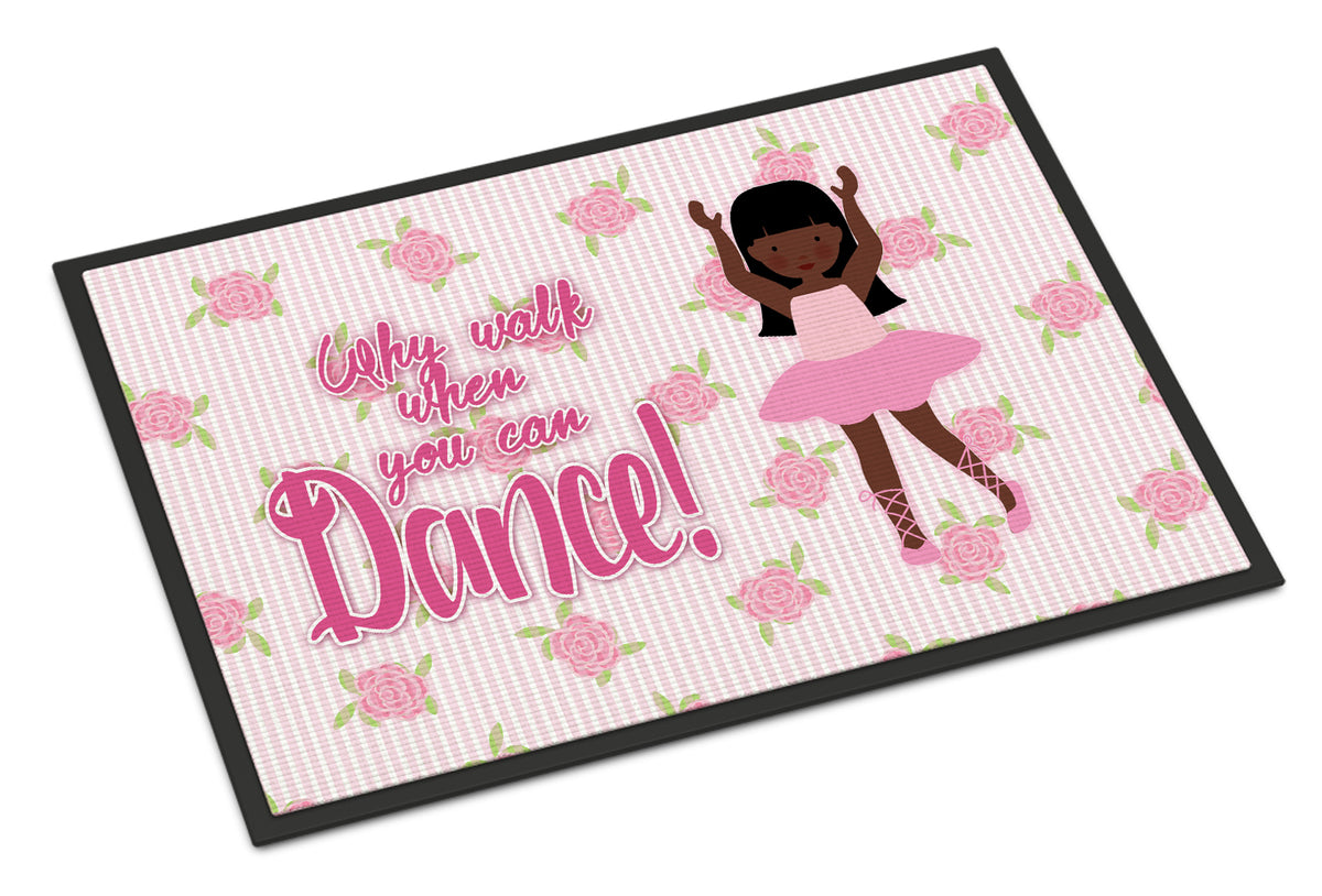 Ballet Long Hair African American Indoor or Outdoor Mat 18x27 BB5389MAT - the-store.com