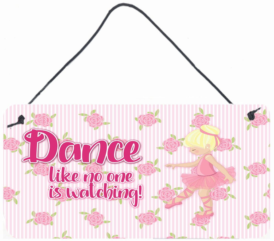 Ballet Dance Blonde Wall or Door Hanging Prints BB5391DS812 by Caroline's Treasures