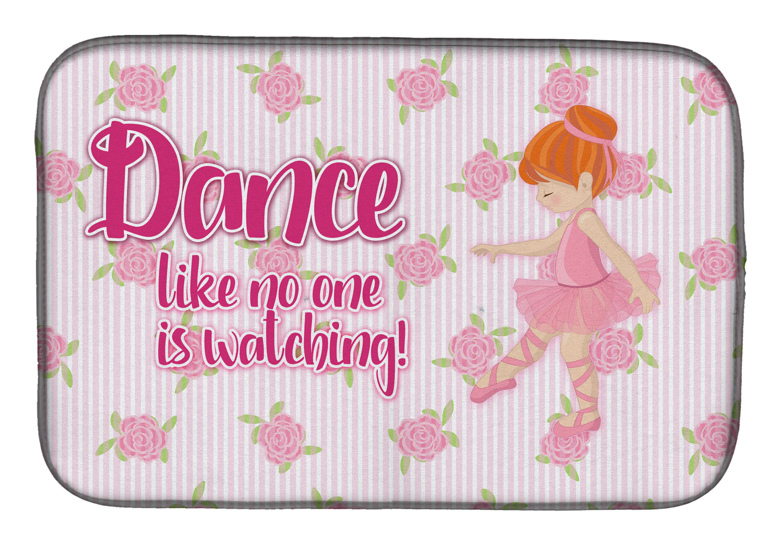 Ballet Dance Red Hair Dish Drying Mat BB5392DDM  the-store.com.