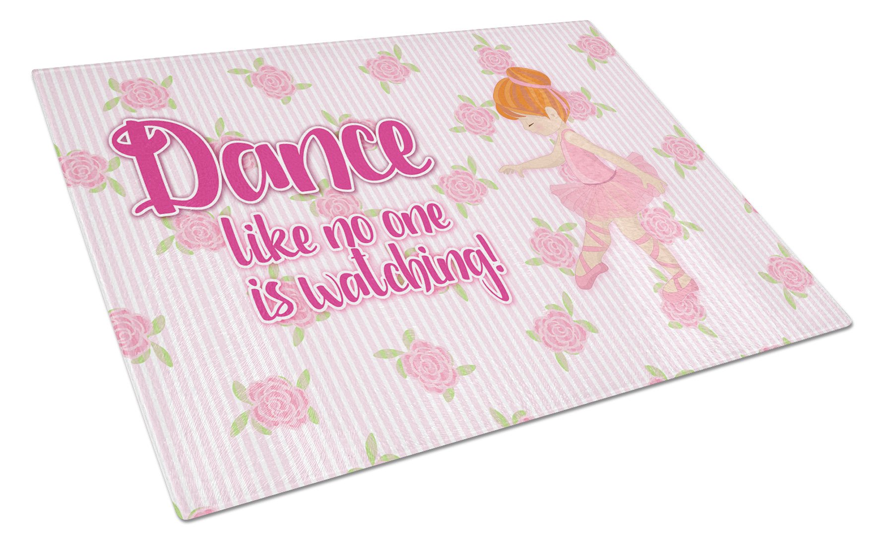 Ballet Dance Red Hair Glass Cutting Board Large BB5392LCB by Caroline's Treasures