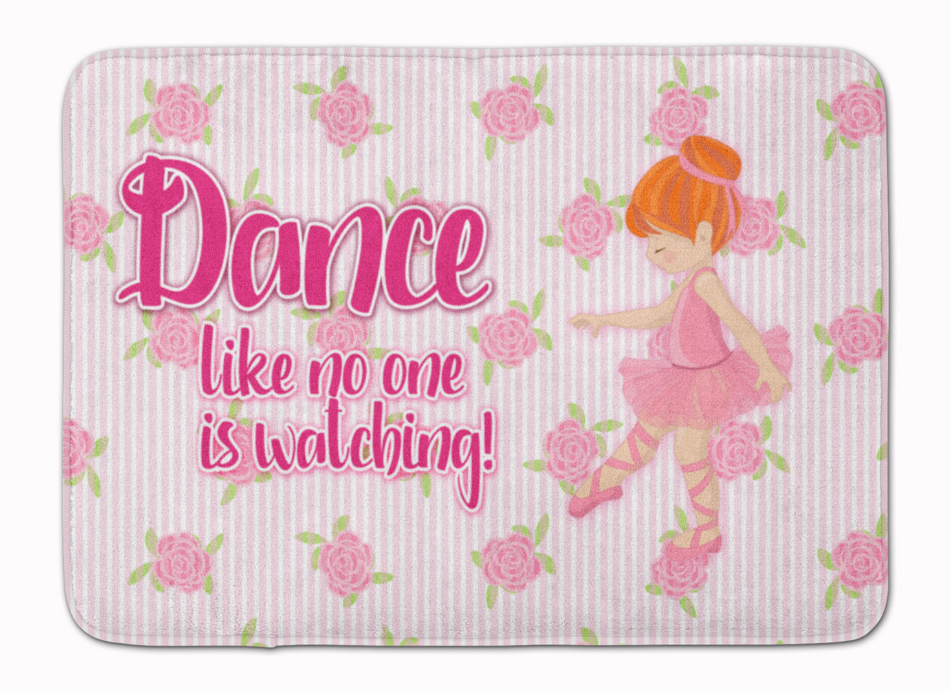 Ballet Dance Red Hair Machine Washable Memory Foam Mat BB5392RUG - the-store.com