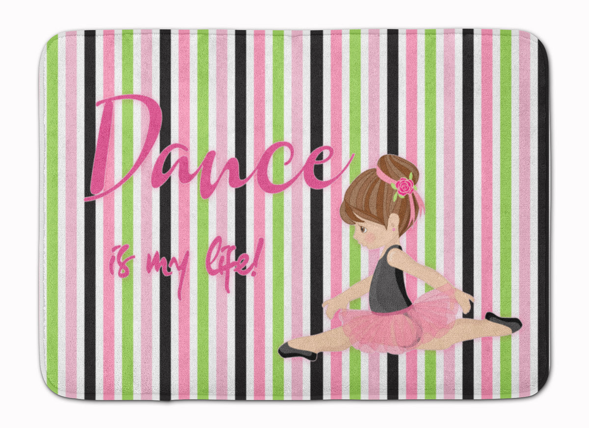 Ballet Dance is my Life Brunette Machine Washable Memory Foam Mat BB5393RUG - the-store.com