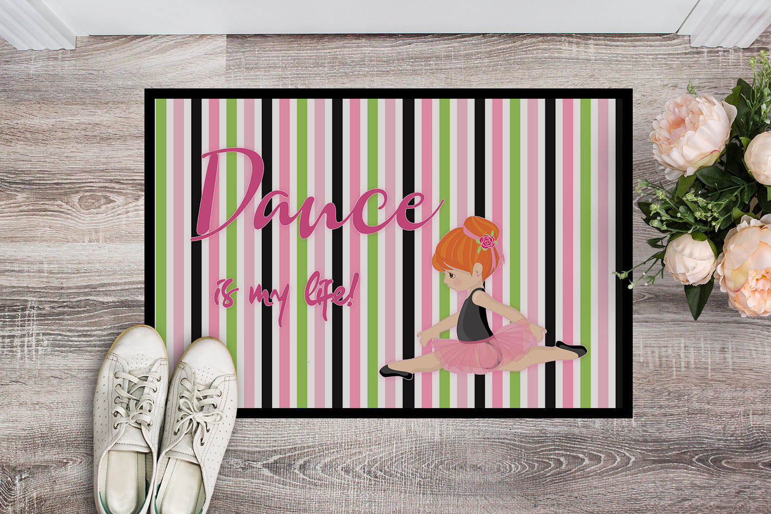 Ballet Dance is my Life Red Indoor or Outdoor Mat 18x27 BB5394MAT - the-store.com