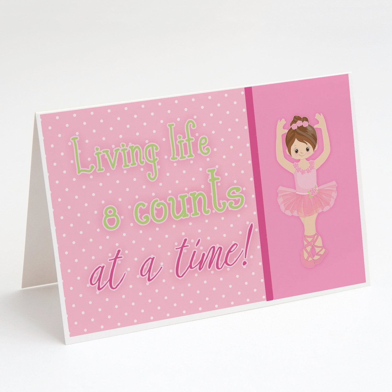 Buy this Ballet in 8 Counts Brunette Greeting Cards and Envelopes Pack of 8