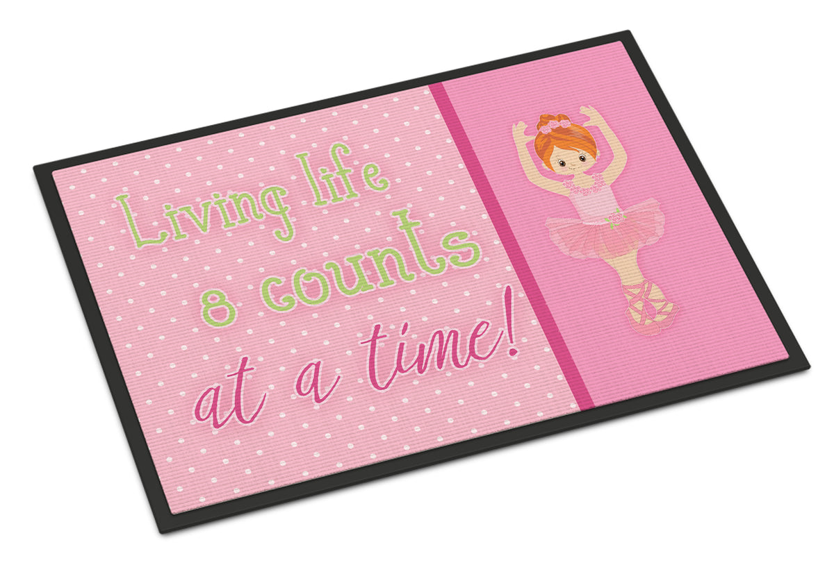 Ballet in 8 Counts Red Hair Indoor or Outdoor Mat 18x27 BB5398MAT - the-store.com