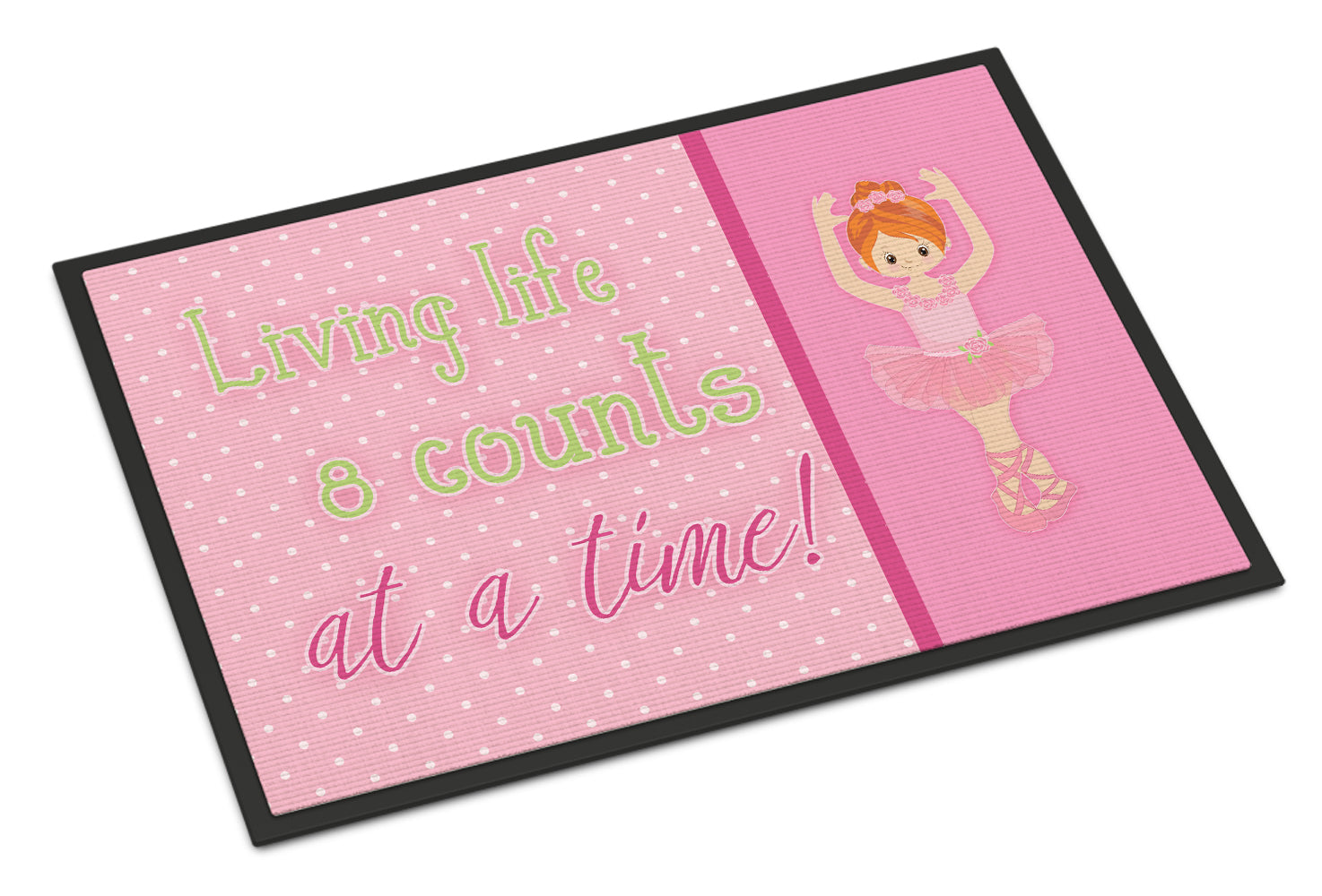 Ballet in 8 Counts Red Hair Indoor or Outdoor Mat 18x27 BB5398MAT - the-store.com