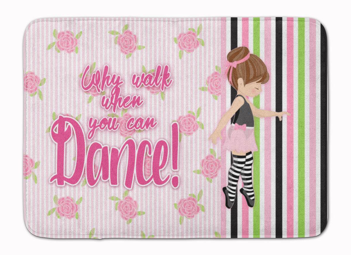 Ballet Dance Stripes Brunette Machine Washable Memory Foam Mat BB5401RUG - the-store.com