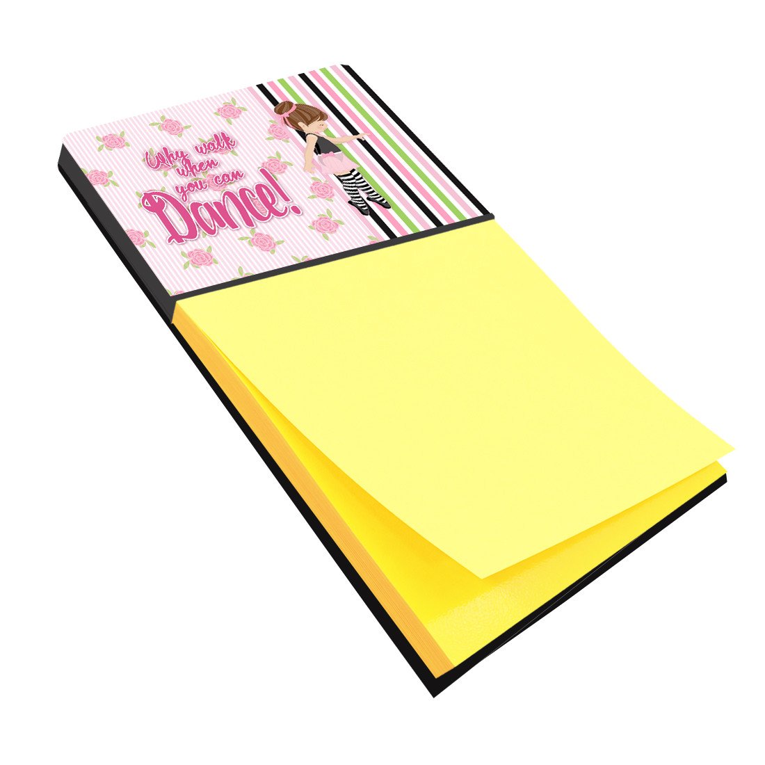 Ballet Dance Stripes Brunette Sticky Note Holder BB5401SN by Caroline&#39;s Treasures