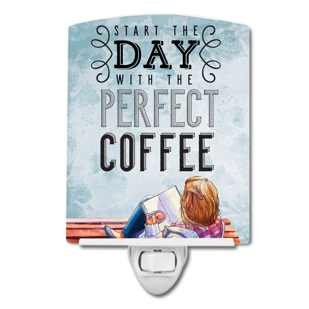 Start the Day Coffee Sign Ceramic Night Light BB5404CNL - the-store.com