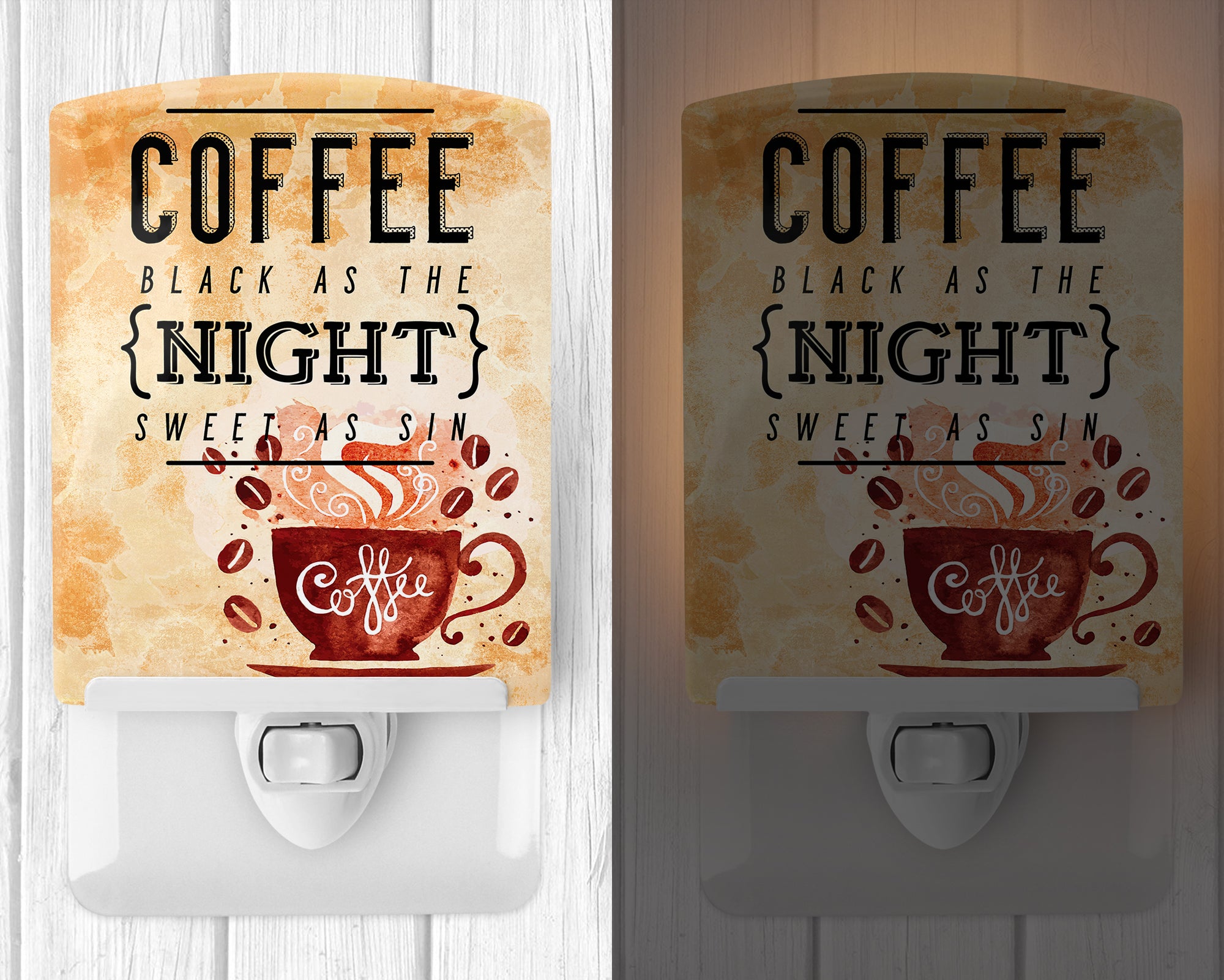 Black Coffee Sign Ceramic Night Light BB5405CNL - the-store.com