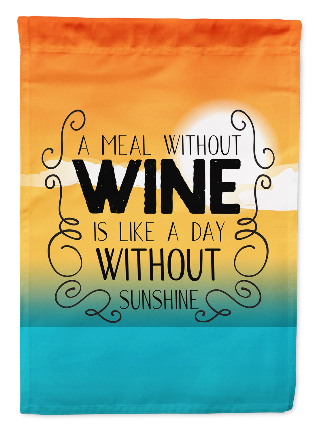 A Meal without Wine Sign Flag Garden Size BB5407GF  the-store.com.