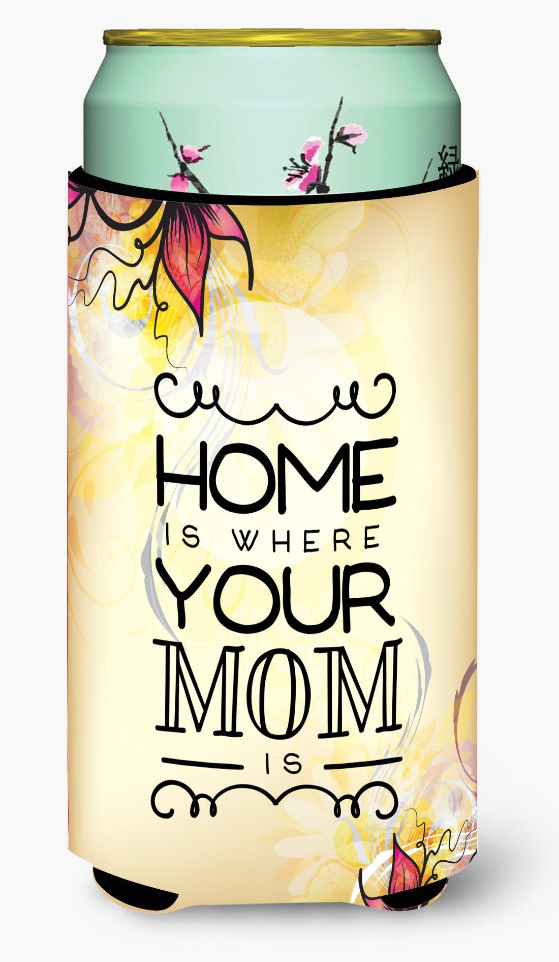 Home is Where Mom is Tall Boy Beverage Insulator Hugger BB5416TBC by Caroline&#39;s Treasures