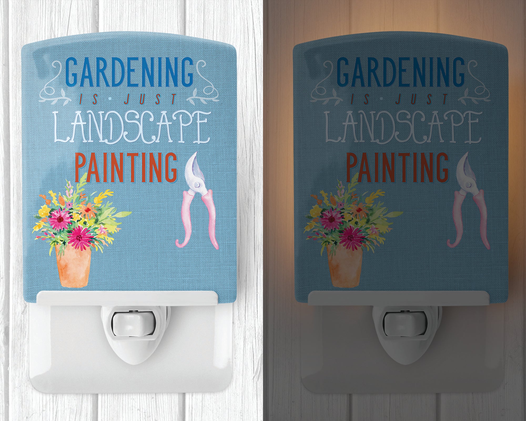 Gardening is Landscape Painting Ceramic Night Light BB5434CNL - the-store.com