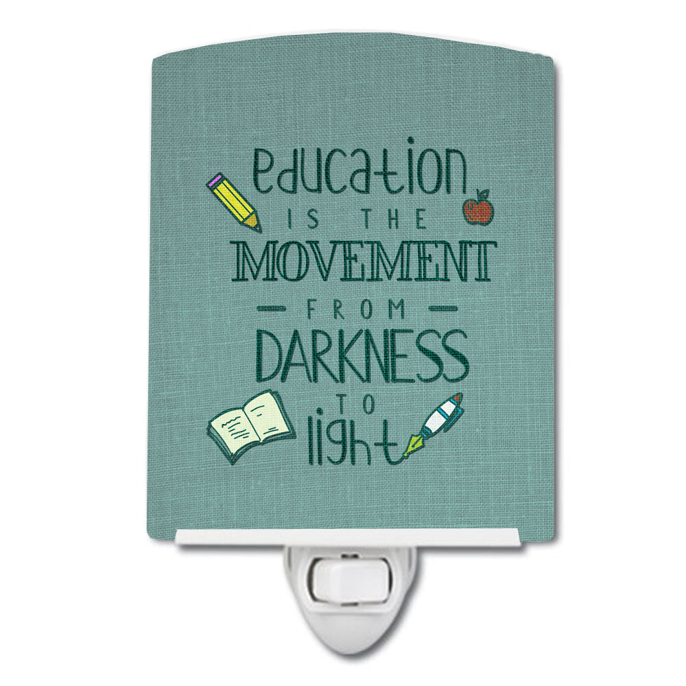 Education is Movement Teacher Ceramic Night Light BB5472CNL - the-store.com