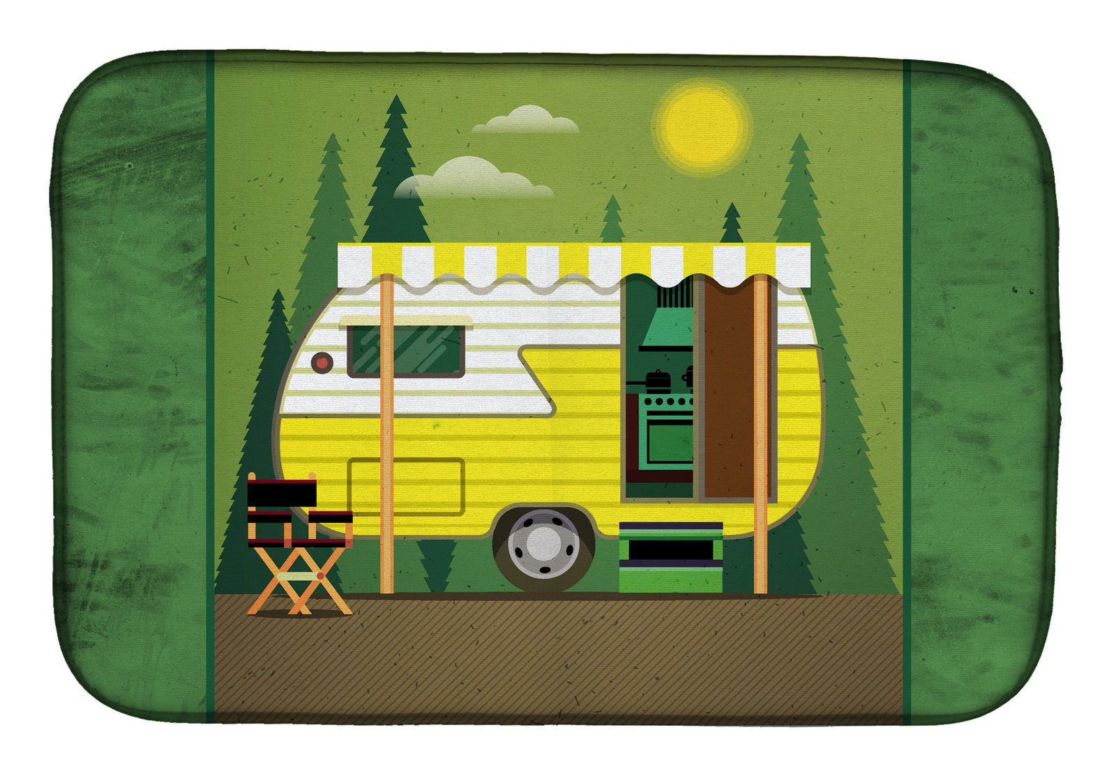 Greatest Adventure Retro Camper Dish Drying Mat BB5478DDM  the-store.com.