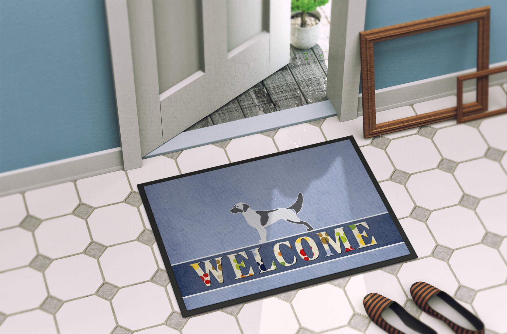 English Setter Welcome Indoor or Outdoor Mat 24x36 BB5485JMAT by Caroline's Treasures