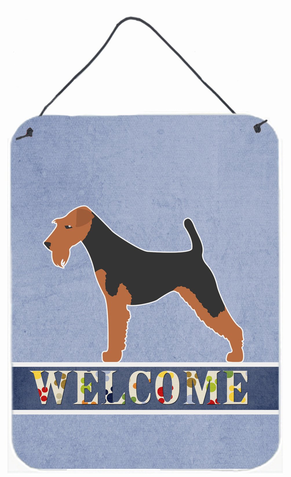 Welsh Terrier Welcome Wall or Door Hanging Prints BB5489DS1216 by Caroline's Treasures