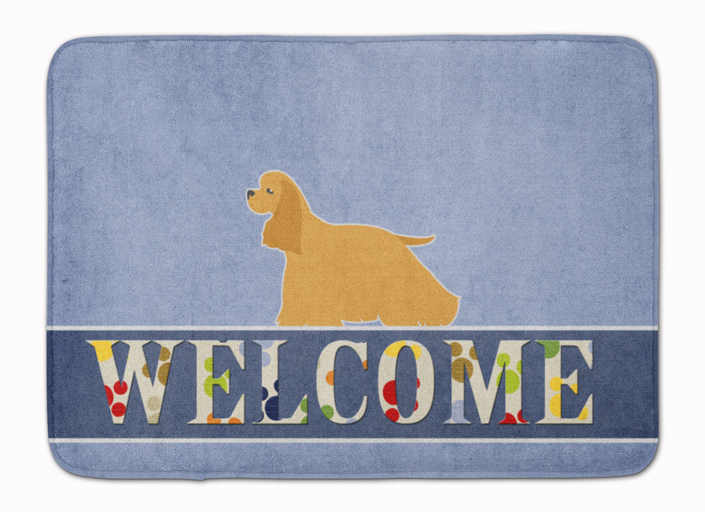 Cocker Spaniel Welcome Machine Washable Memory Foam Mat BB5490RUG - the-store.com