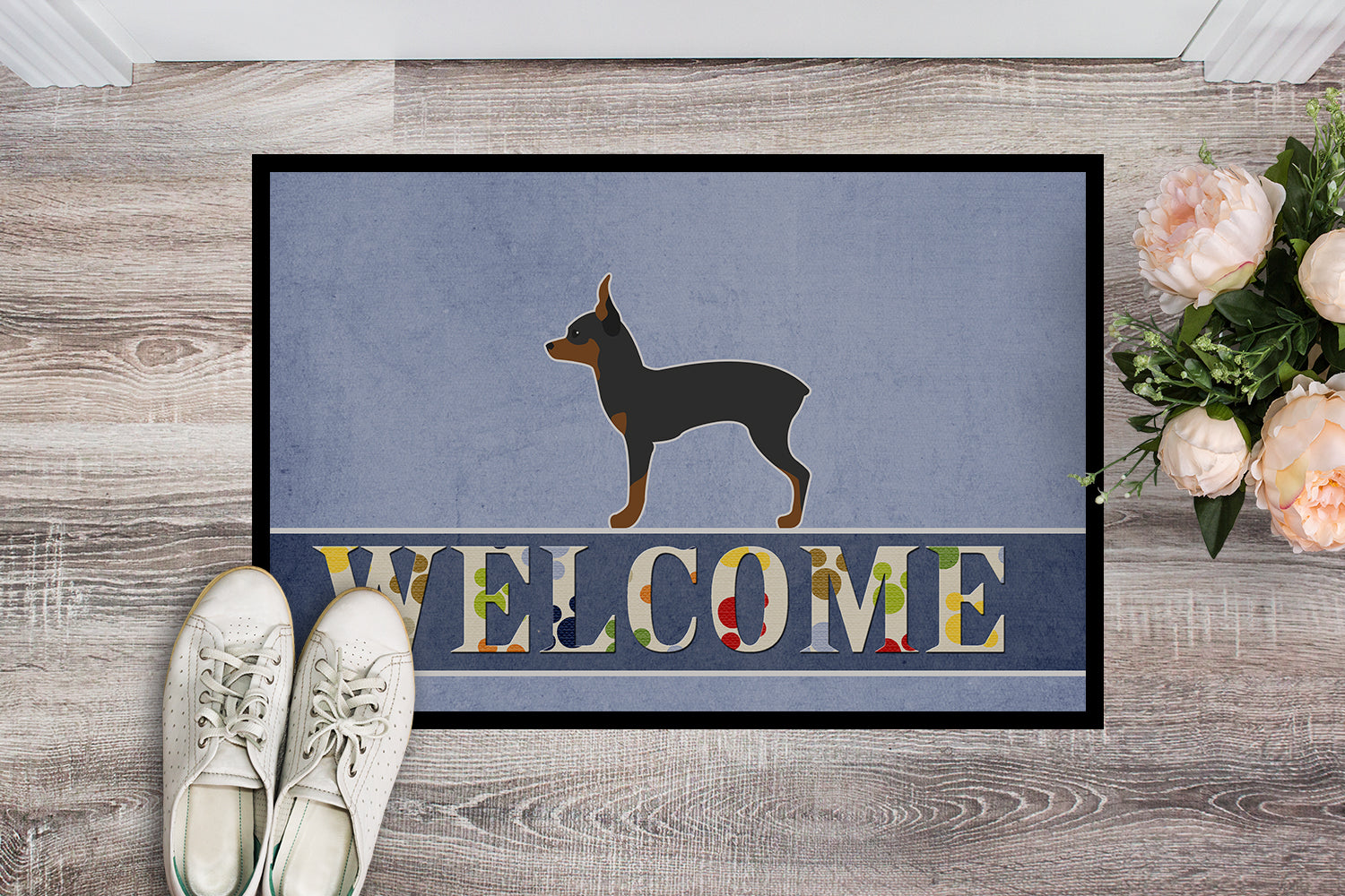 Toy Fox Terrier Welcome Indoor or Outdoor Mat 18x27 BB5491MAT - the-store.com