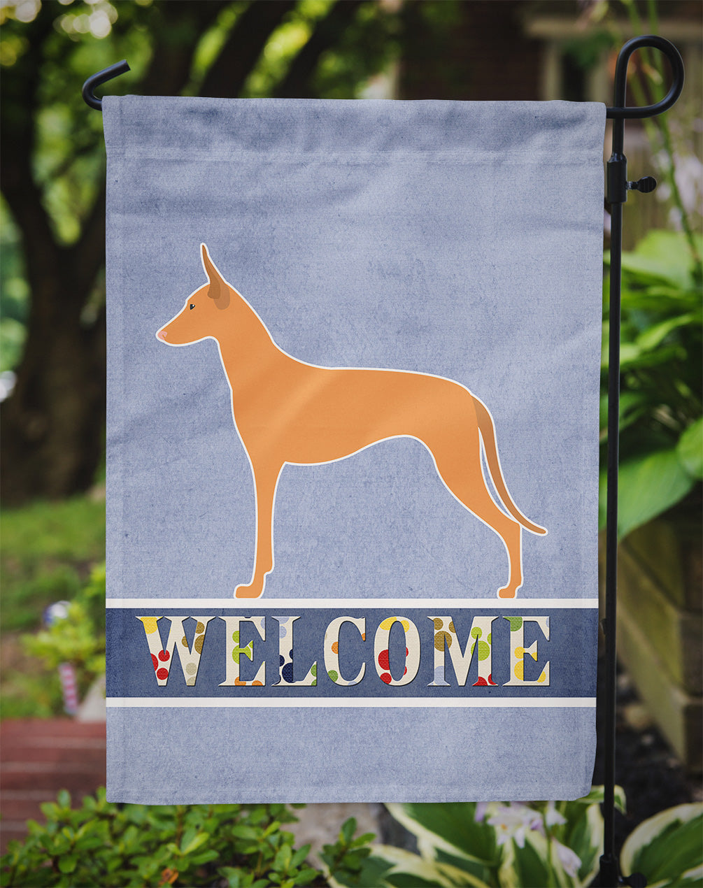 Pharaoh Hound Welcome Flag Garden Size BB5492GF  the-store.com.