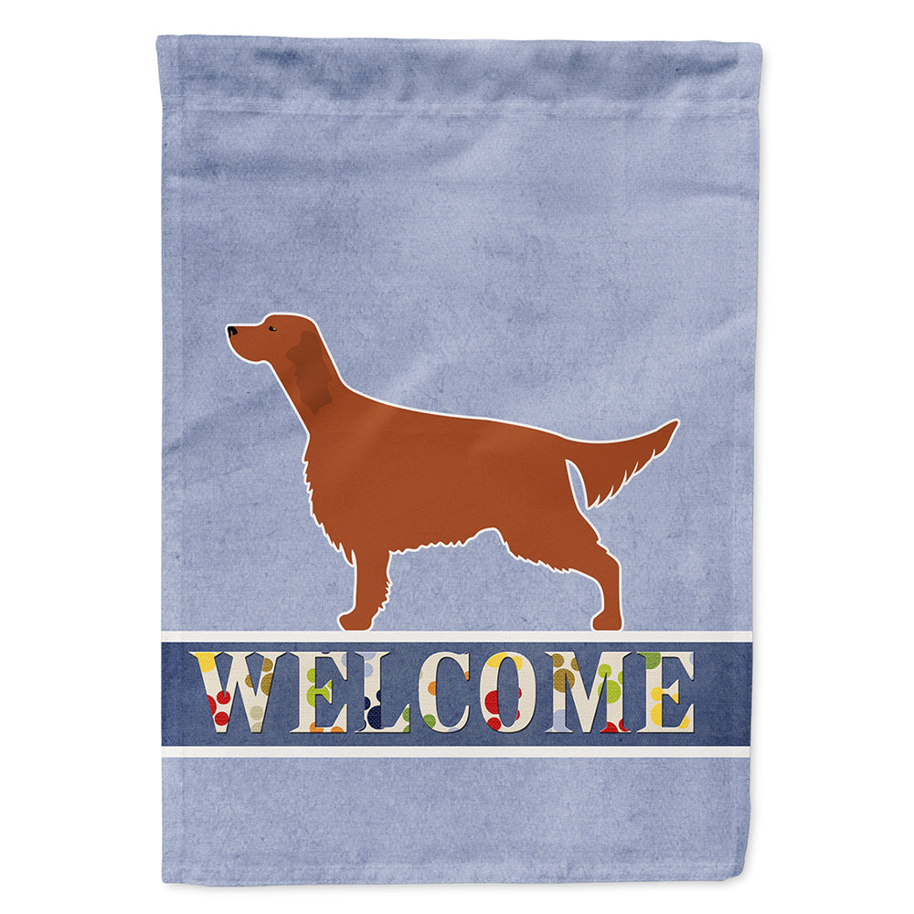 Irish Setter Welcome Flag Canvas House Size BB5497CHF  the-store.com.