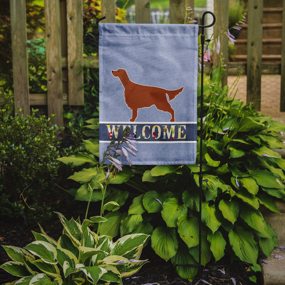 Irish Setter Welcome Flag Garden Size BB5497GF  the-store.com.