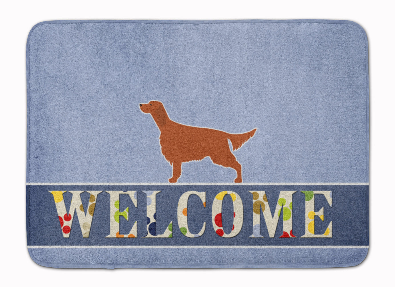 Irish Setter Welcome Machine Washable Memory Foam Mat BB5497RUG - the-store.com