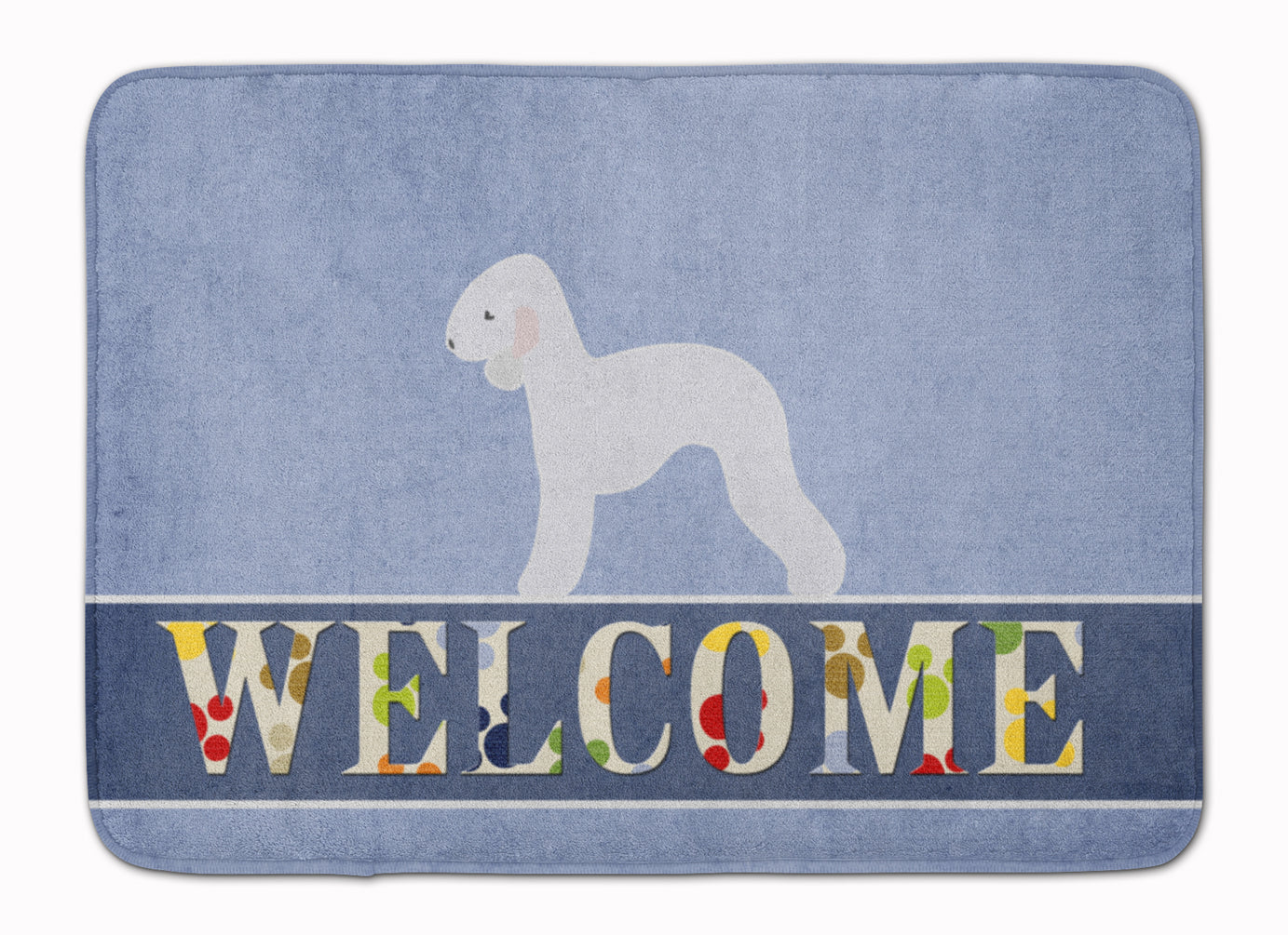 Bedlington Terrier Welcome Machine Washable Memory Foam Mat BB5498RUG - the-store.com