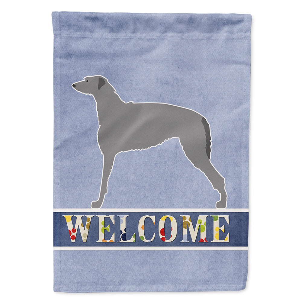 Scottish Deerhound Welcome Flag Canvas House Size BB5500CHF  the-store.com.