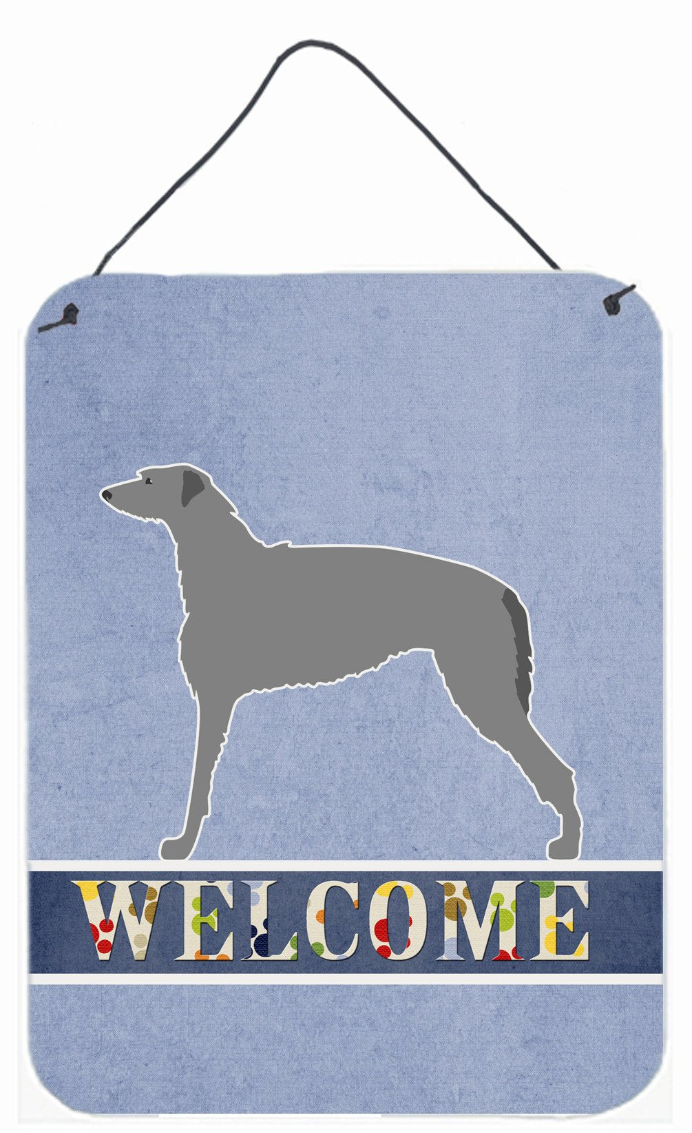 Scottish Deerhound Welcome Wall or Door Hanging Prints BB5500DS1216 by Caroline's Treasures