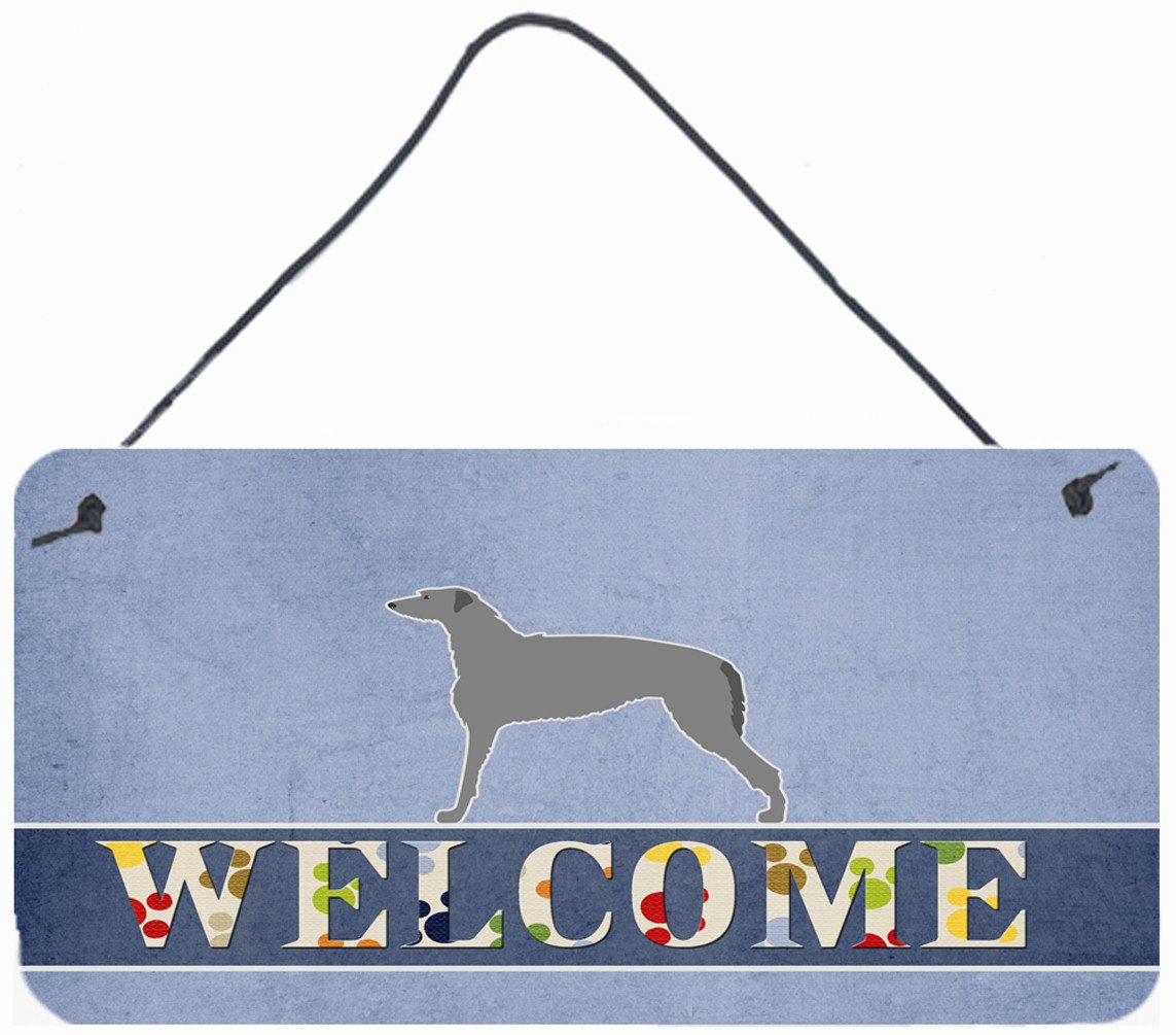 Scottish Deerhound Welcome Wall or Door Hanging Prints BB5500DS812 by Caroline's Treasures