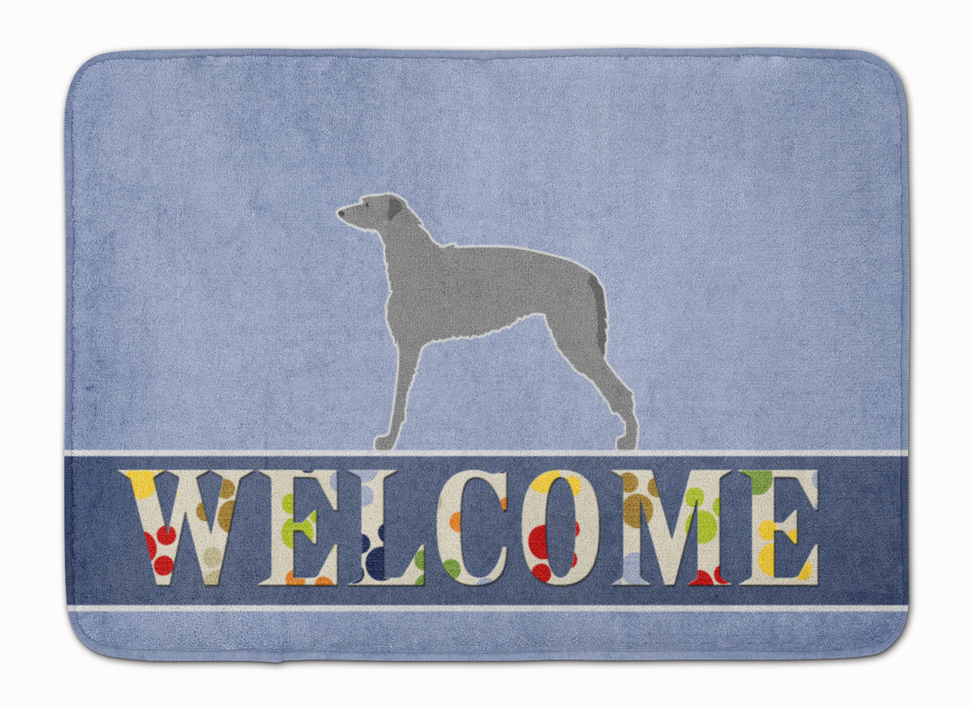 Scottish Deerhound Welcome Machine Washable Memory Foam Mat BB5500RUG - the-store.com