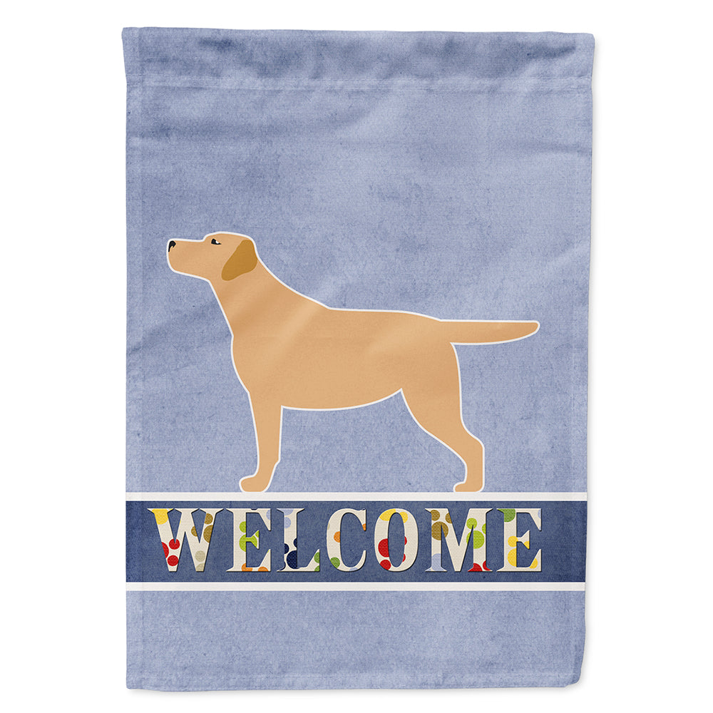 Yellow Labrador Retriever Welcome Flag Canvas House Size BB5501CHF  the-store.com.