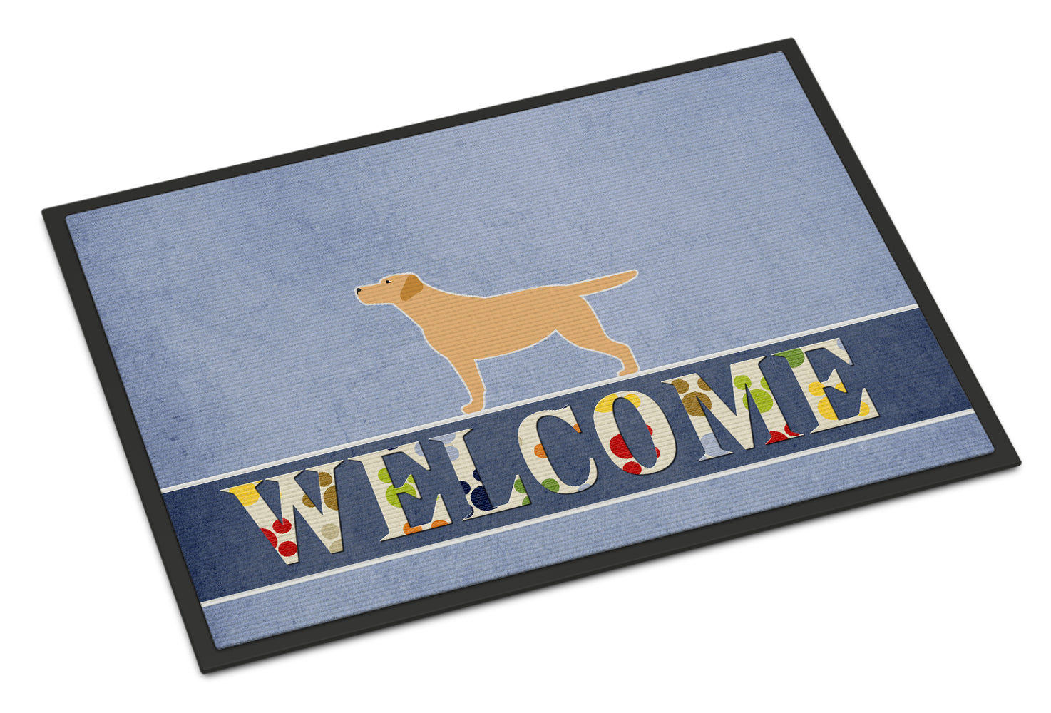 Yellow Labrador Retriever Welcome Indoor or Outdoor Mat 18x27 BB5501MAT - the-store.com